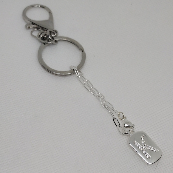 Elegant Silver Keychain with Stylish ‘K’ Pendant – Perfect Gift - Picture 3 of 3